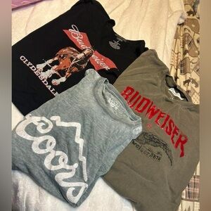 Budweiser and Coors Graphic T-Shirts